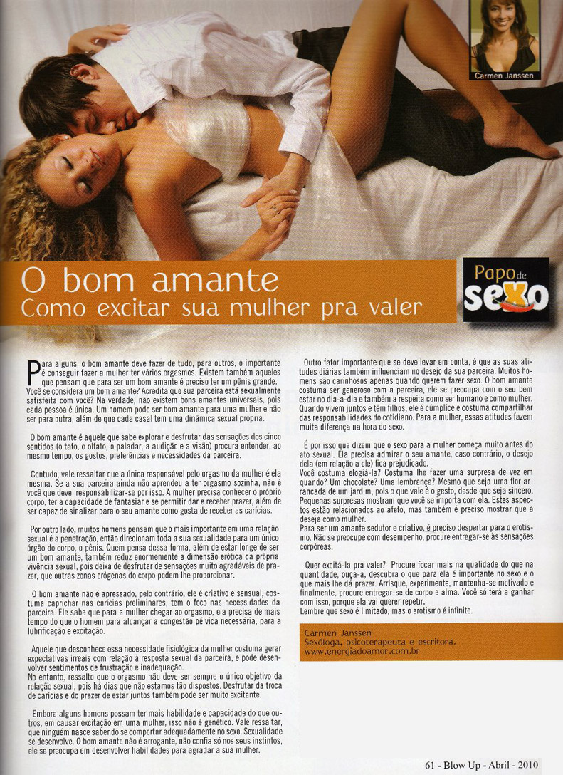 O bom amante - como excitar sua mulher para valer - Carmen Janssen